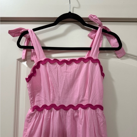 Beach Riot Pink Tiered Kids Dress - Picture 2 of 4